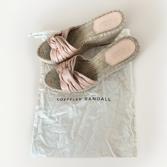 Loeffler Randall Espadrille Sandals Wedge Nude Beige Women’s 7.5 B Capsule Boho - Picture 1 of 16